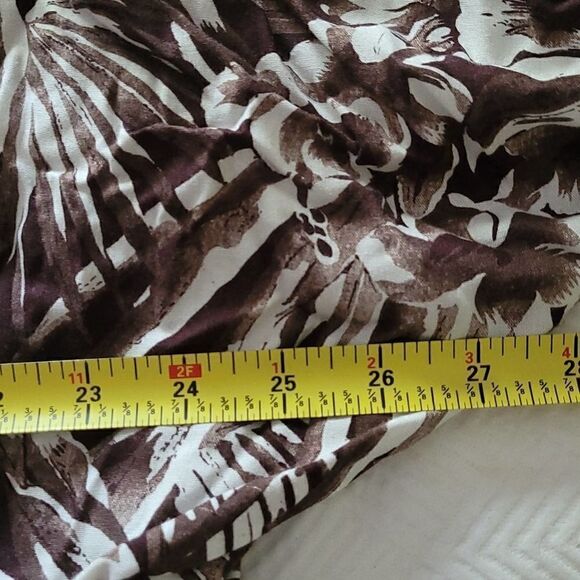 Vintage long Floral blouse tie front 3/4 sleeve women's plus size 24 MORE JAZZ - Picture 2 of 12